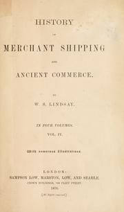 Front cover of History of merchant shipping and ancient commerce by W. S. Lindsay