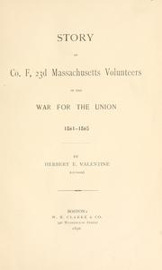 Front cover of Story of Co. F by Herbert E. Valentine