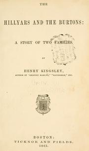 Front cover of The Hillyars and the Burtons by Henry Kingsley