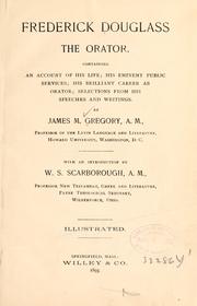 Cover of Frederick Douglass the orator by James M. Gregory