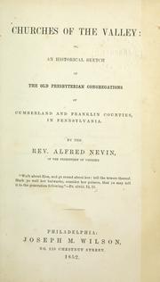 Front cover of Churches of the valley by Alfred Nevin