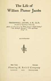 Front cover of The life of William Plumer Jacobs by Thornwell Jacobs