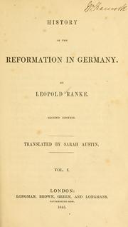 Front cover of Deutsche Geschichte im Zeitalter der Reformation by Leopold von Ranke