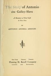 Front cover of The story of Antonio by Antonio Andrea Arrighi