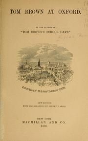 Front cover of Tom Brown at Oxford by Thomas Hughes