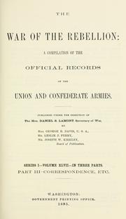 Cover of The War of the Rebellion by United States Department of War