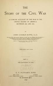 Front cover of The story of the Civil War by John Codman Ropes