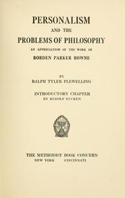 Cover of Personalism and the problems of philosophy by Ralph Tyler Flewelling