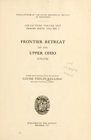 Front cover of Frontier retreat on the upper Ohio, 1779-1781 by Louise Phelps Kellogg