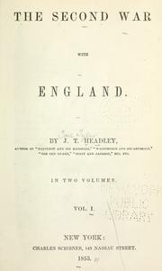 Cover of The second war with England by Joel Tyler Headley