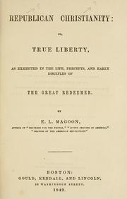 Cover of Republican Christianity by Elias Lyman Magoon