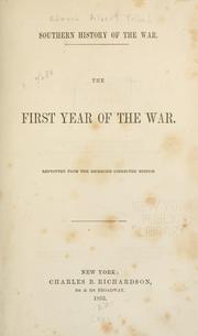 Front cover of The first year of the war by Edward Alfred Pollard