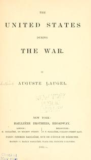 Front cover of The United States during the war by Auguste Laugel
