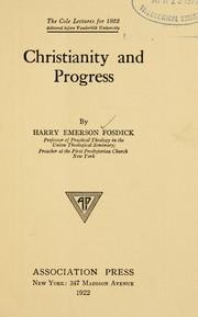 Cover of Christianity and progress by Harry Emerson Fosdick