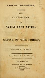 Front cover of A son of the forest by William Apess