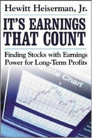 Cover of It's Earnings That Count by Hewitt Heiserman Jr.