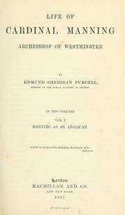Front cover of Life of Cardinal Manning, Archbishop of Westminster by Purcell, Edmund Sheridan