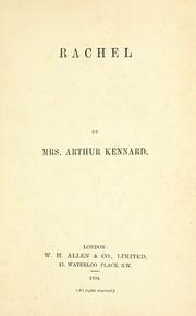 Front cover of Rachel by Nina H. Kennard