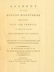 Cover of Account of the Russian discoveries between Asia and America by Coxe, William