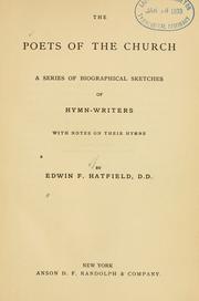 Front cover of The poets of the church by Edwin F. Hatfield