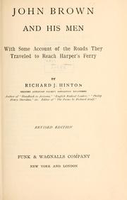 Front cover of John Brown and his men by Richard J. Hinton