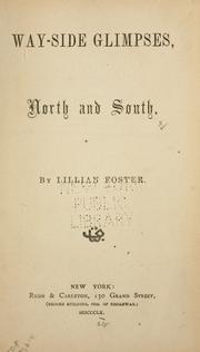 Front cover of Way-side glimpses, north and south by Lillian Foster