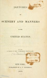 Front cover of Sketches of scenery and manners in the United States by Dwight, Theodore