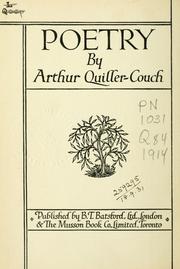 Cover of Poetry by Arthur Quiller-Couch