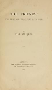 Cover of The Friends by Beck, William