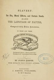 Cover of Slavery by Justus Keefer