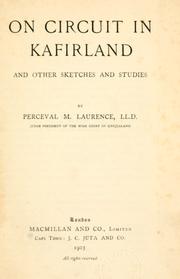 Front cover of On circuit in Kafirland by Laurence, Perceval M. Sir