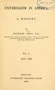 Front cover of Universalism in America by Richard Eddy
