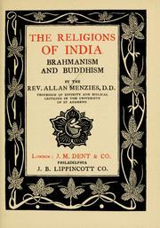 Front cover of The religions of India by Allan Menzies