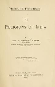 Cover of The religions of India by Edward Washburn Hopkins