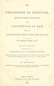Front cover of The philosophy of medicine by Ezekiel Webb