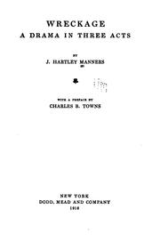 Cover of Wreckage by John Hartley Manners
