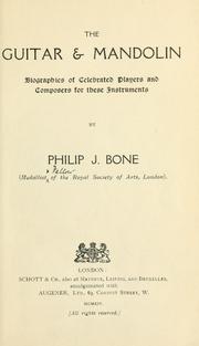 Cover of The guitar and mandolin by Philip James Bone