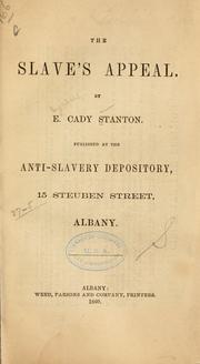 Front cover of The slave's appeal by Elizabeth Cady Stanton