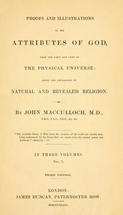 Cover of Proofs and illustrations of the attributes of God by John Macculloch