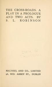 Cover of The cross-roads by Lennox Robinson