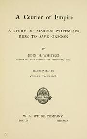 Front cover of A courier of empire by Whitson, John Harvey