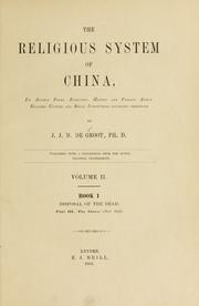 Cover of The religious system of China, its ancient forms, evolution, history and present aspect, manners, customs and social institutions connected therewith by J. J. M. de Groot