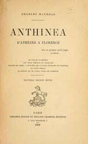 Cover of Anthinea by Charles Maurras