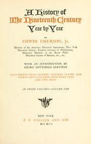 Cover of A history of the nineteenth century, year by year by Edwin Emerson
