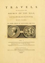 Cover of Travels to discover the source of the Nile by James Bruce