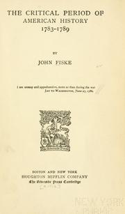 Cover of 1789 by John Fiske