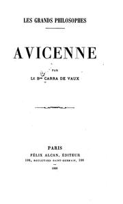 Front cover of Avicenne by Carra de Vaux, Bernard baron