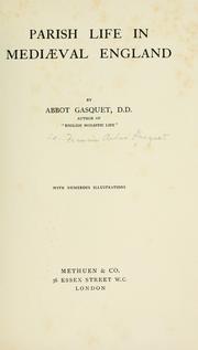 Cover of Parish life in mediaeval England by Francis Aidan Gasquet