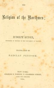 Front cover of Nordmaendenes religionsforfatning i hedendommen by Rudolph Keyser