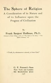 Front cover of The sphere of religion by Frank Sargent Hoffman